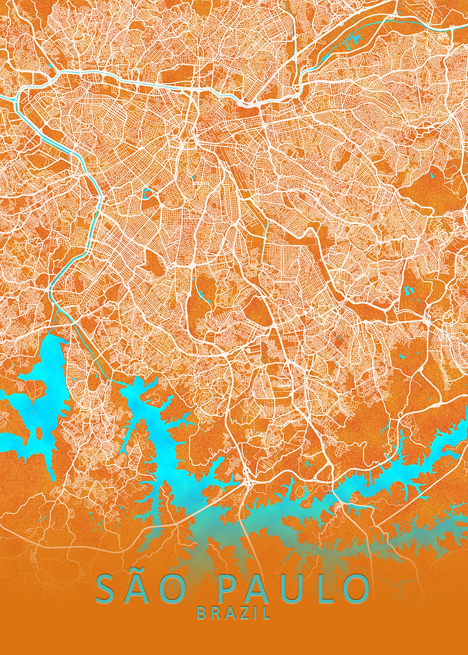 Sao Paulo Brazil City Map