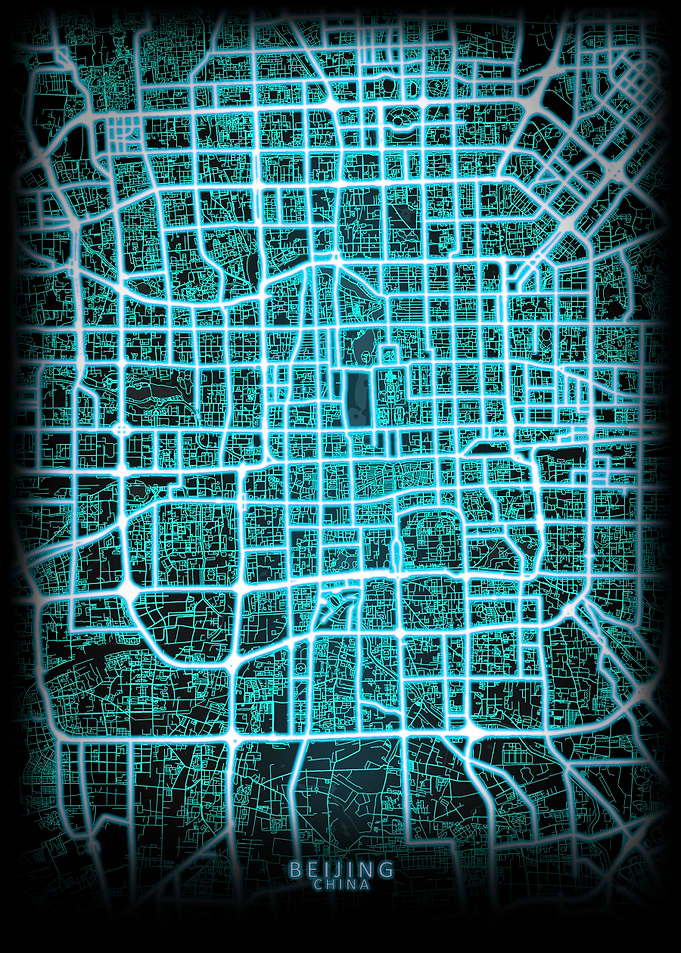Beijing China City Map