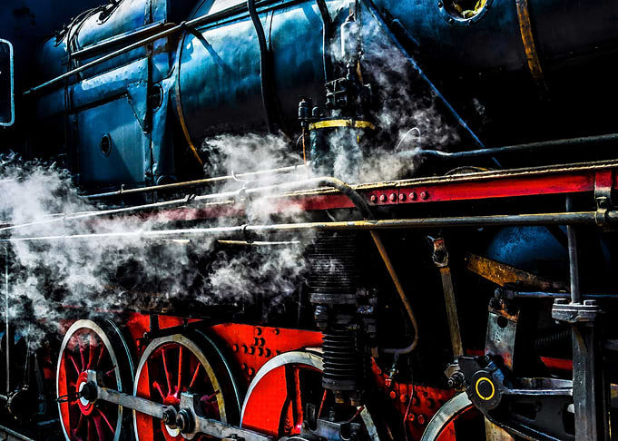 Steam Locomotive In Steam