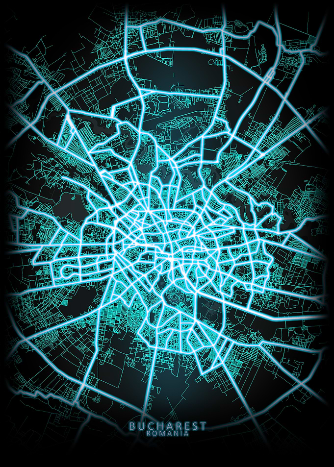 Bucharest Romania City Map