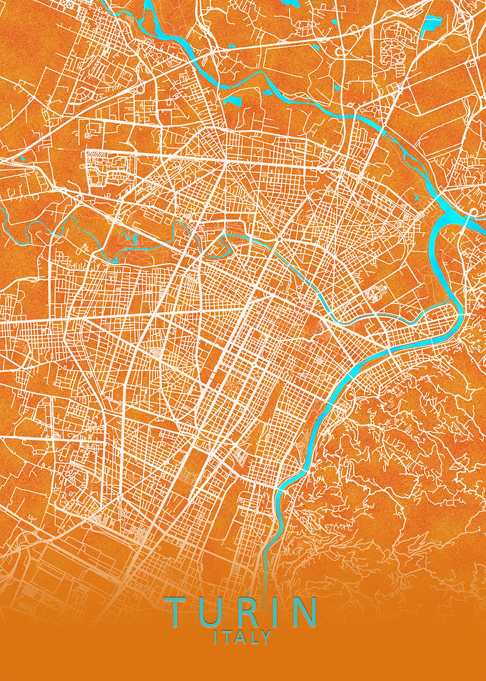 Turin Italy City Map