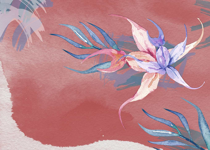 Abst Watercolor Flowers 48