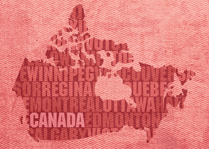 Canada Country Word Map