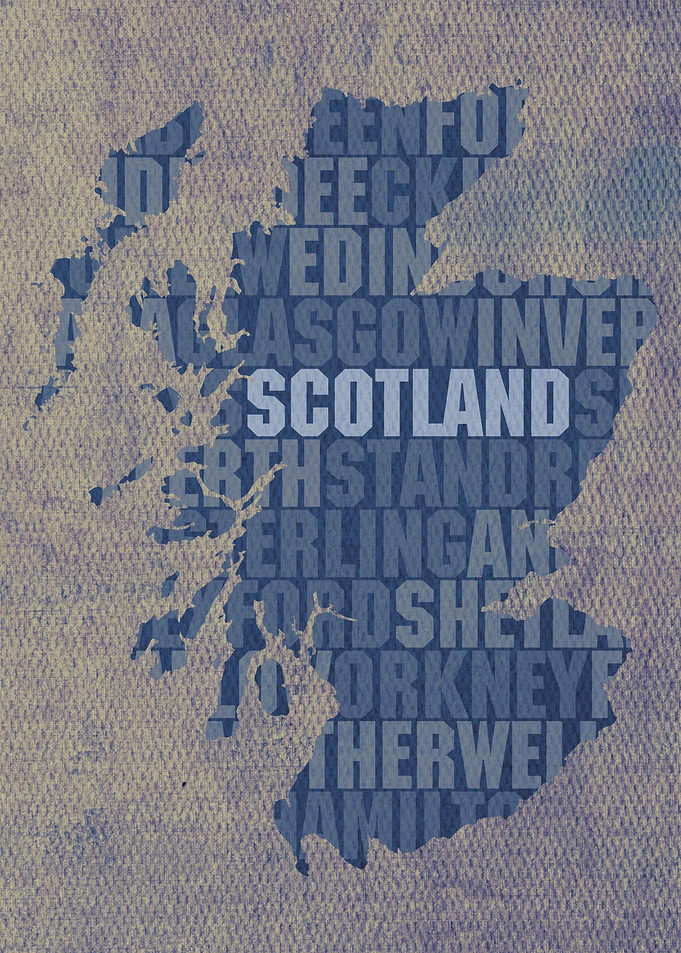 Scotland Country Word Map