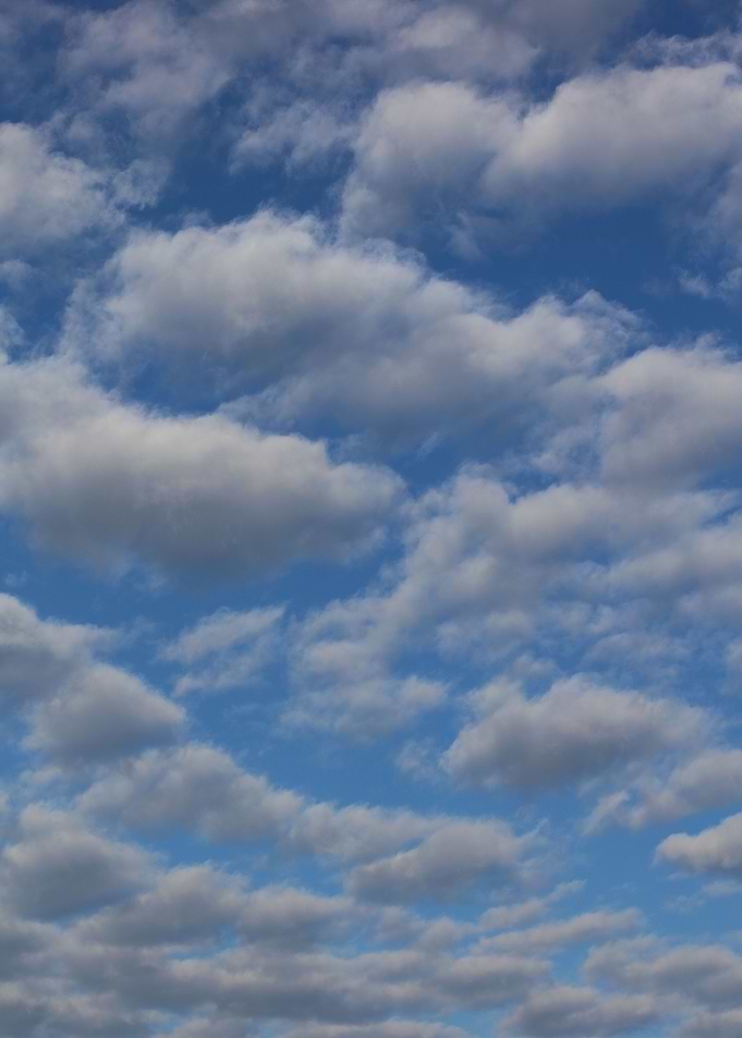 Sky with bubbles clouds