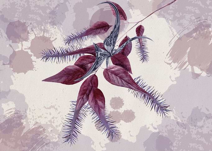 Abst Watercolor Flowers 09