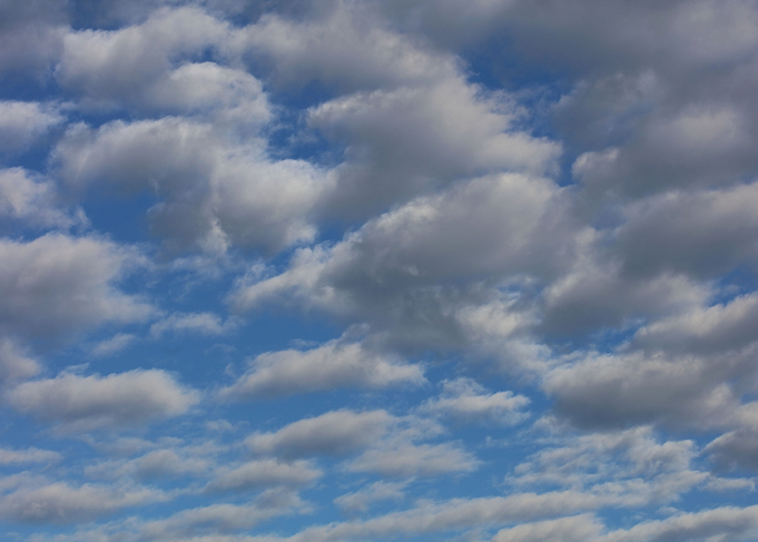 Sky with bubbles clouds