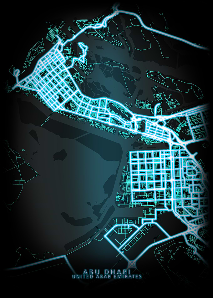 Abu Dhabi UAE City Map