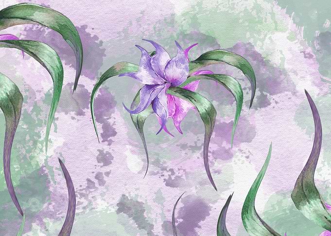Abst Watercolor Flowers 29