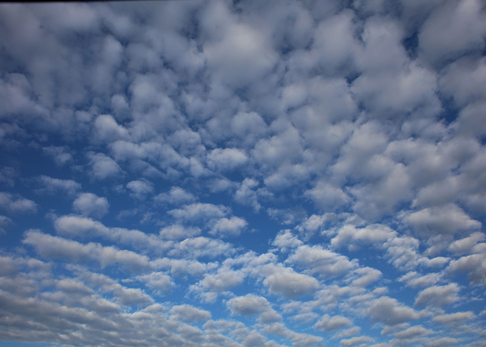 Sky with bubbles clouds