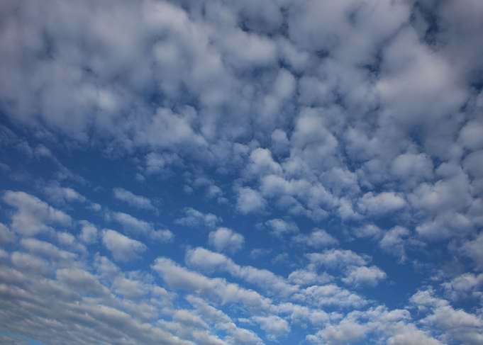 Sky with bubbles clouds