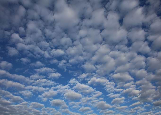 Sky with bubbles clouds