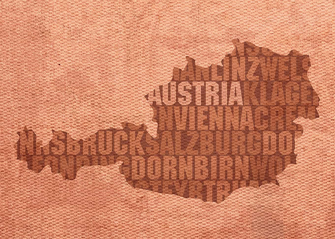 Austria Country Word Map