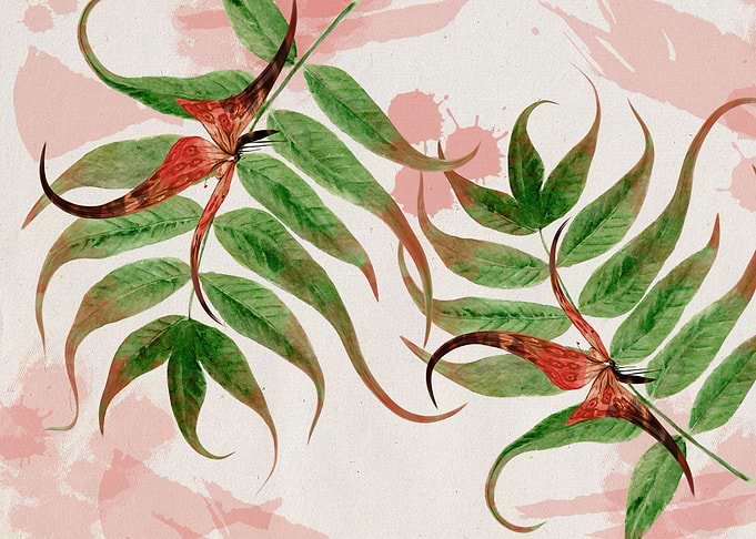 Abst Watercolor Flowers 11