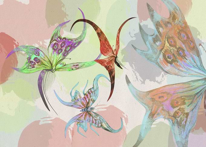 Abst Watercolor Flowers 10