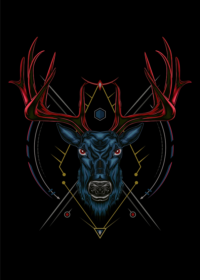 Vector Deer head