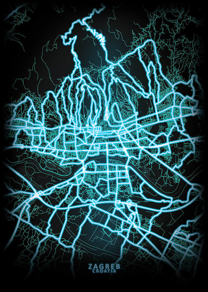 Zagreb Croatia City Map