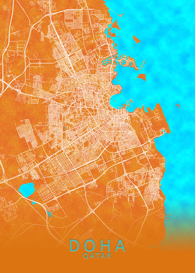 Doha Qatar City Map