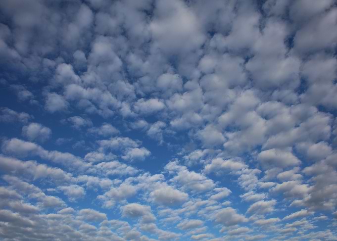 Sky with bubbles clouds