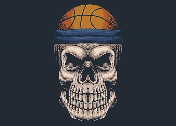 Basketball Skull