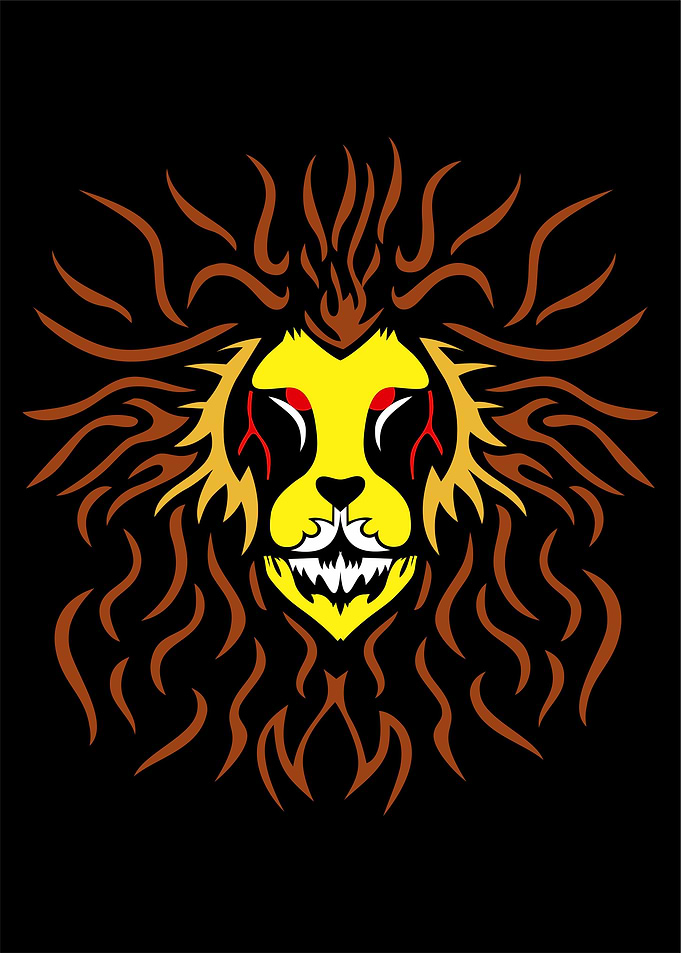 lion color poster