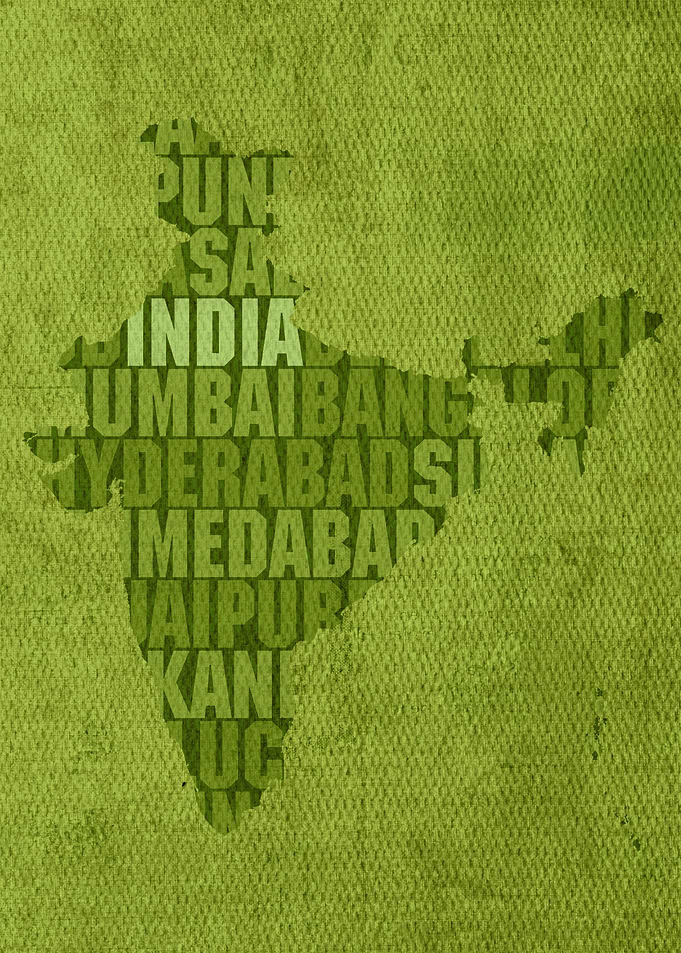 India Country Word Map