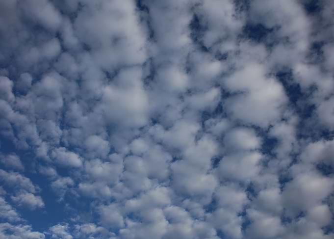 Sky with bubbles clouds