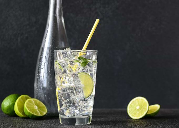 Glass of lemonade