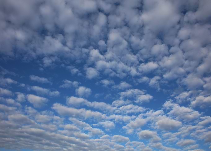 Sky with bubbles clouds