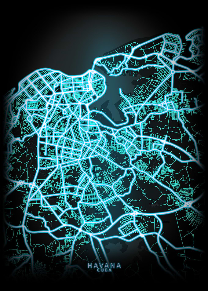 Havana Cuba City Map