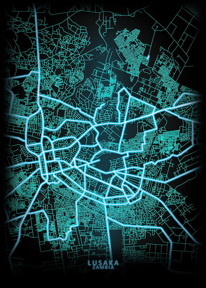 Lusaka Zambia City Map