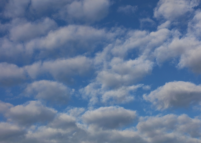 Sky with bubbles clouds