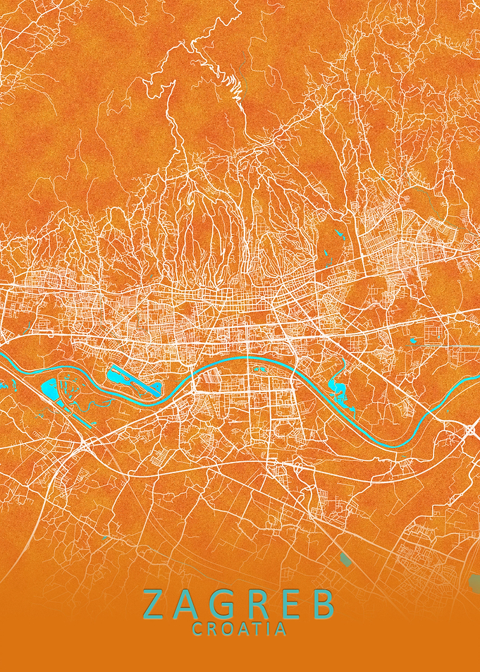 Zagreb Croatia City Map