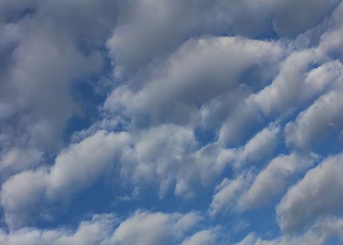Sky with bubbles clouds
