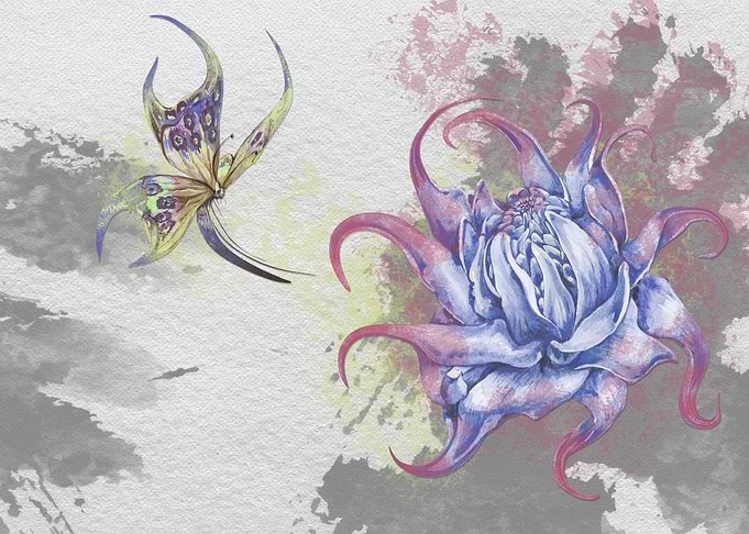 Abst Watercolor Flowers 18