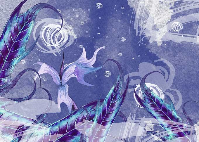 Abst Watercolor Flowers 47