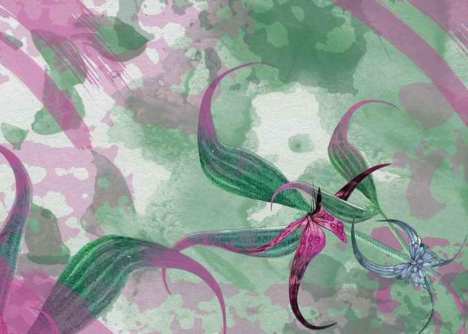 Abst Watercolor Flowers 26