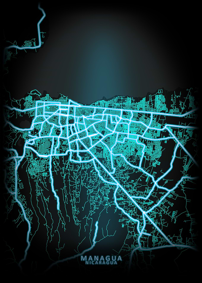 Managua Nicaragua City Map