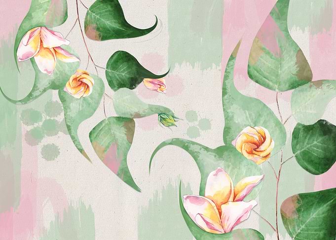 Abst Watercolor Flowers 07