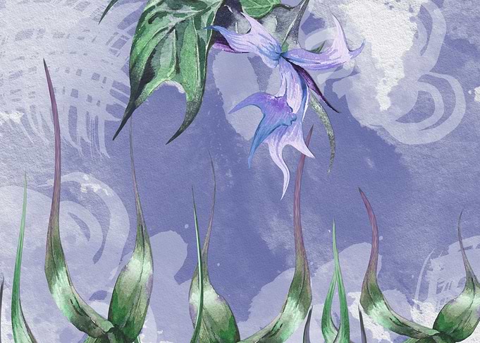 Abst Watercolor Flowers 46