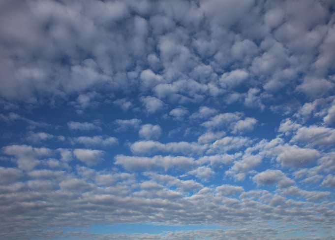 Sky with bubbles clouds