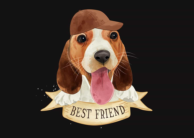 Cute dog best friend