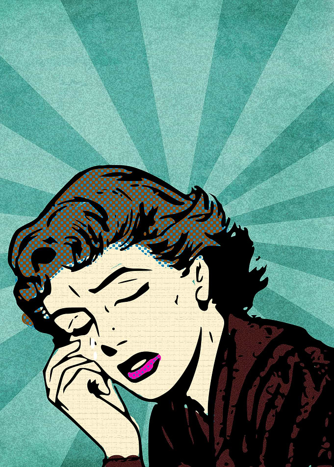 RETRO Comic Book Crying