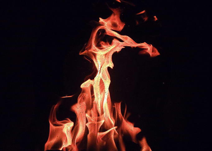 blazing fire