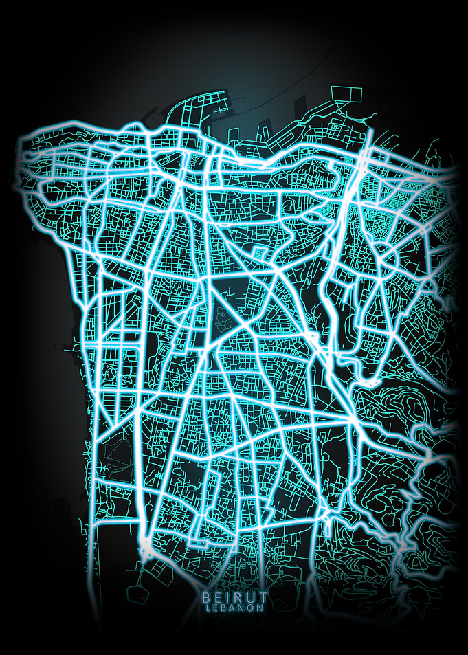 Beirut Lebanon City Map