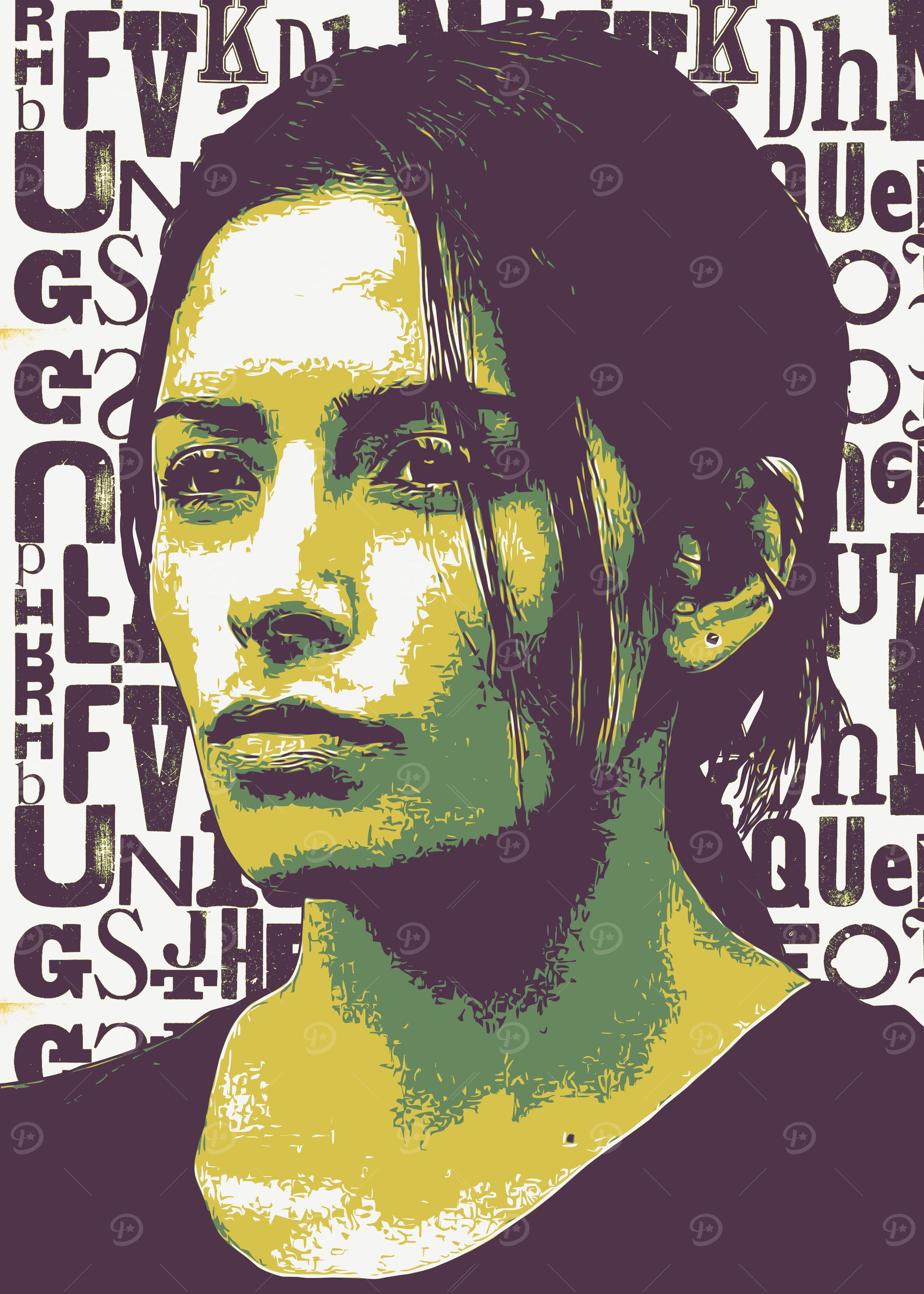 Sarah Shahi Painting Art