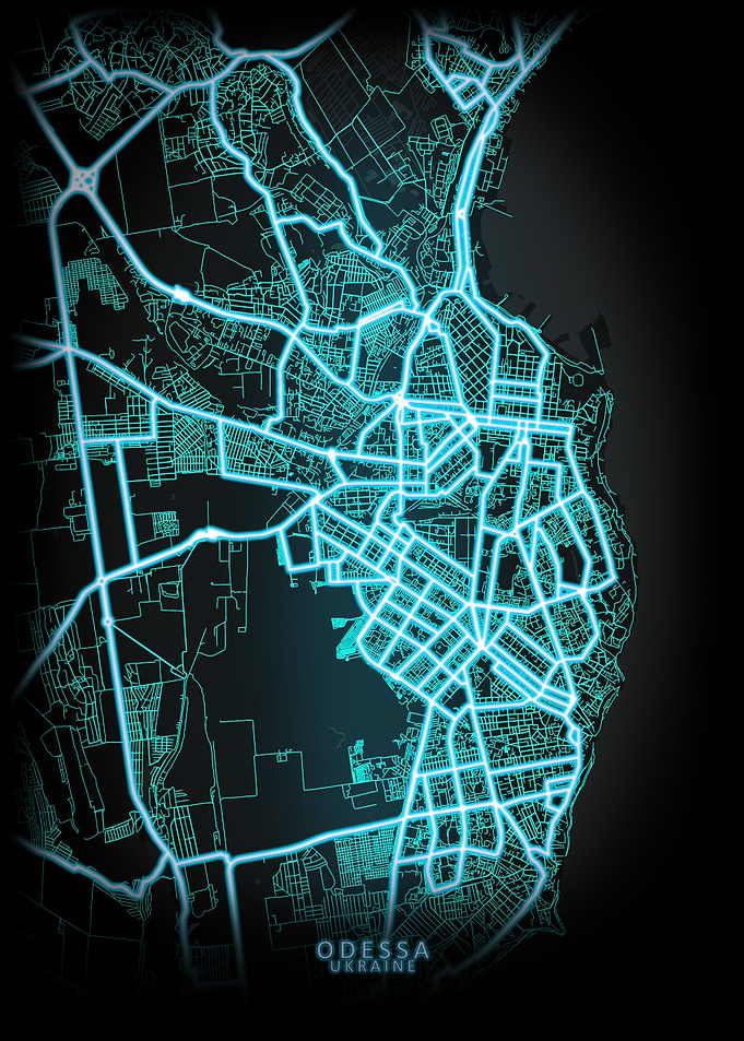 Odessa Ukraine City Map