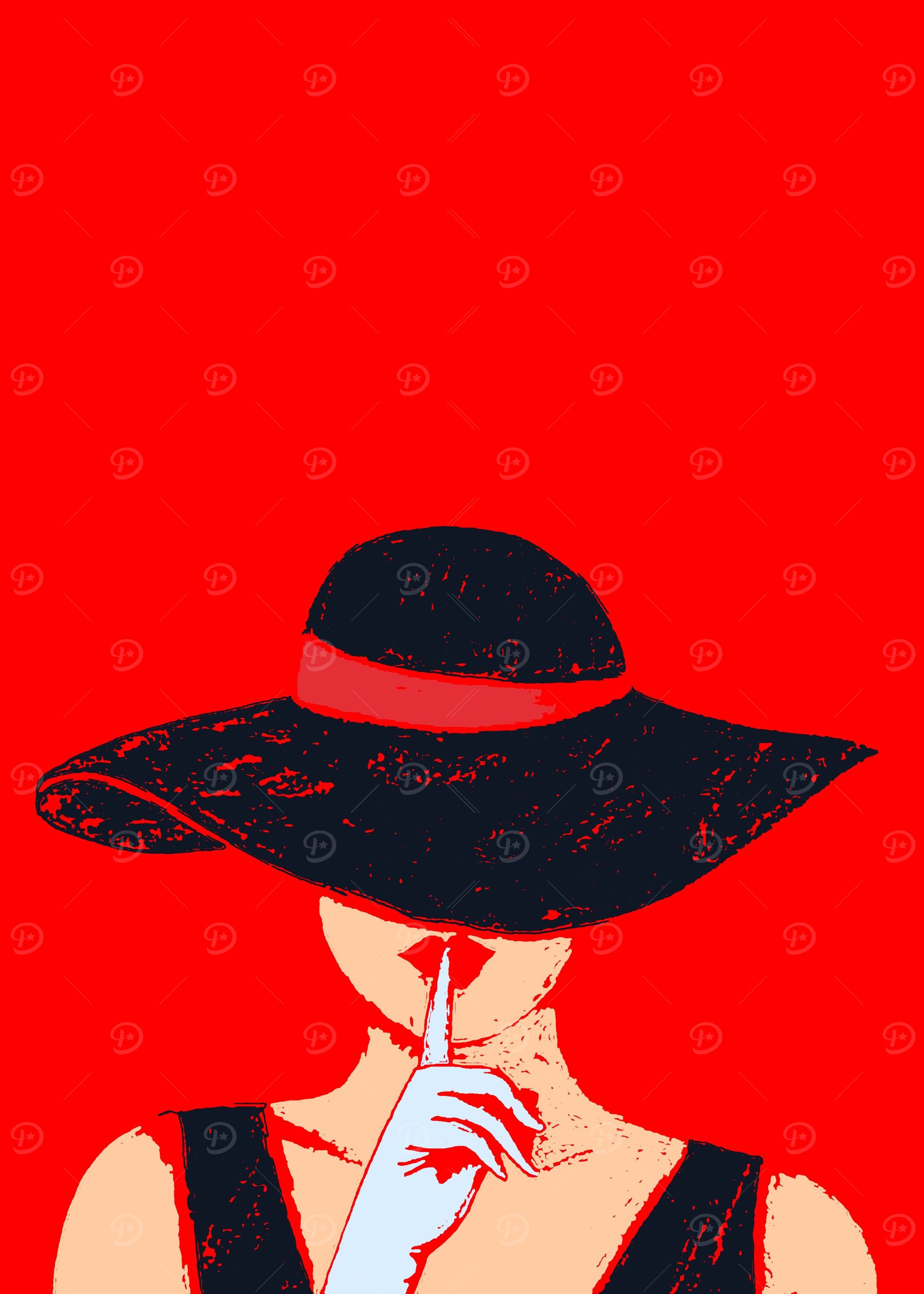 Woman with hat