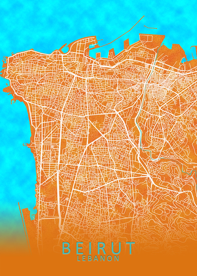 Beirut Lebanon City Map