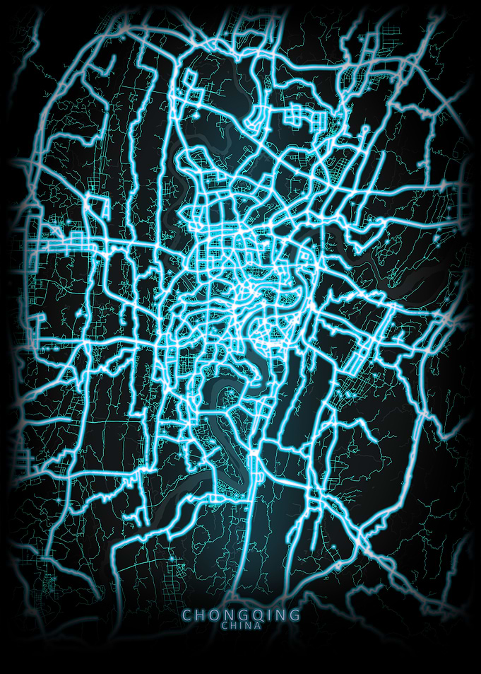 Chongqing China City Map